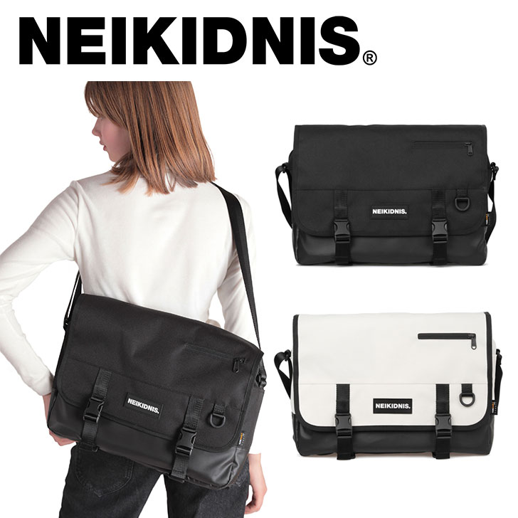 ネイキドニス クロスバッグ NEIKIDNIS 正規販売店 メンズ レディース ICON MESSENGER BAG アイコン メッセンジャーバッグ BLACK ブラック IVORY アイボリー NB15ACR090 バッグ 1