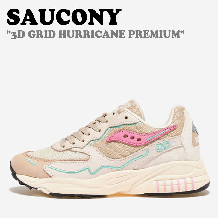 サッカニー スニーカー SAUCONY メンズ レディース 3D GRID HURRICANE PREMIUM 3D グリッド ハリケーン プレミアム CREAM クリーム PINK ピンク S70670-5 シューズ