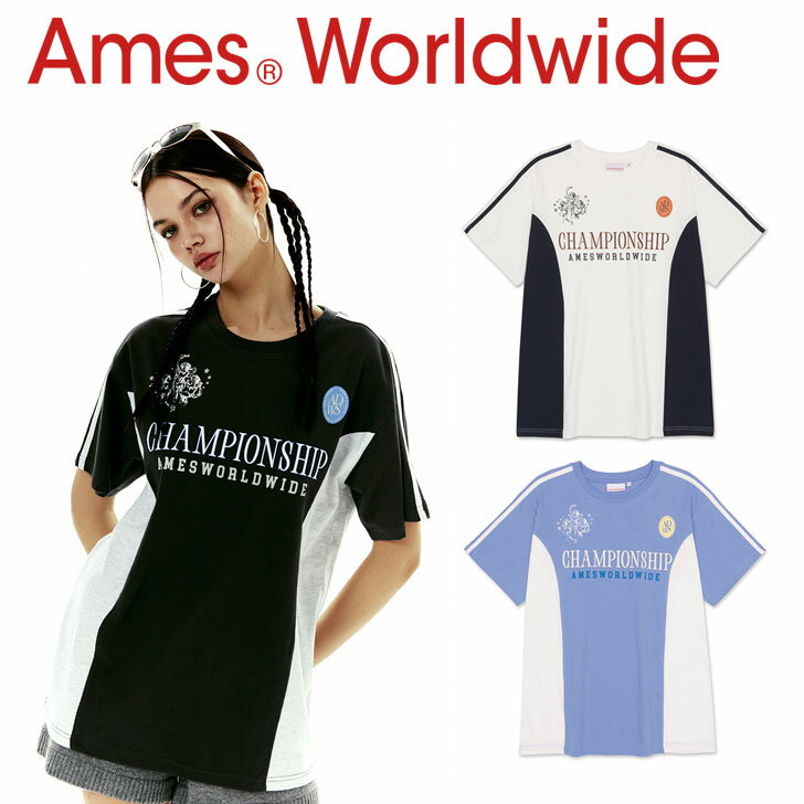 アメス 半袖Tシャツ Ames Worldwide 正規販売店 メンズ レディース CHAMPIONSHIP TEE チャンピオンシップ Tシャツ WHTIE ホワイト CHARCOAL チャコール BLUE ブルー AM2DMUT506AWH/CH/BL ウェア