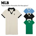 エムエルビー ワンピース MLB レディース Open Collar Portable Fit One-piece オープンカラーポータブルフィットワンピース BLACK ブ..