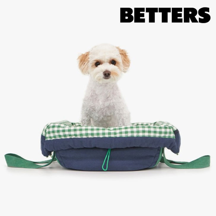 べラルズ ペットキャリー BETTERS 正規販売店 Easy Carry Cozy Bag イージー キャリー コージー バッグ イケコバッグ Check Green チェック グリーン ペット用品 ペットスリング ペット用 ペットバッグ betters02 ACC