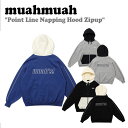 AA WbvAbv muahmuah [A[A fB[X Point Line Napping Hood Zipup |Cg C ibsO t[hWbvAbv BLACK ubN GRAY O[ BLUE u[ MUJK20209 EFA