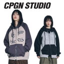 コンパーニョ パーカー CPGN STUDIO_COMPAGNO 正規販売店 メンズ レディース Star and Sun Raglan Hood Zipup スター アンド サン ラグラン フード ジップアップ CHARCOAL チャコール BLACK ブラック C23FD55/Z12 ウェア