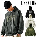 エズカートン パーカー EZKATON 正規販売店 メンズ レディース TRYST HEAVY COTTON HOODIE トライスト ヘビー コットン フーディー DEEP GRAY ディープグレー BLACK ブラック KHAKI カーキ CREAM GRAY クリーム グレー KMHD6738 ウェア