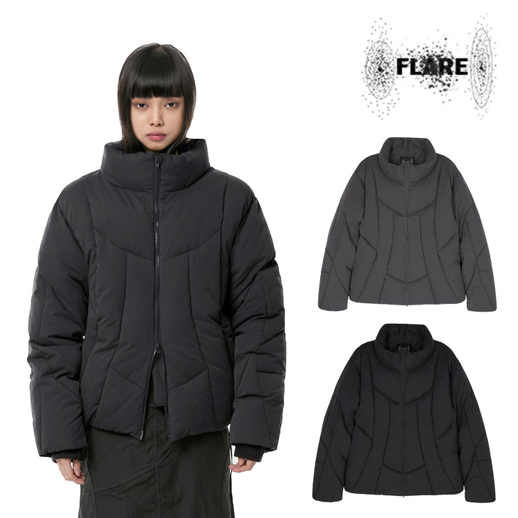 【国内配送/正規販売店】フレアアップ ジャケット FLARE UP メンズ レディース Division Puffer Padded Jacket ディビジョン プーファー パディッドジャケット BLACK ブラック DARK GRAY ダーク グレー アウター FL-043 ウェア