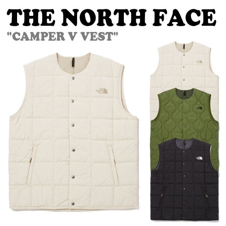 ノースフェイス ダウンベスト THE NORTH FACE メンズ レディース CAMPER V VEST キャンパー ベスト BLACK ブラック OLIVE オリーブ SAND SHELL サンド シェル NV3NP68A/B/C ウェア