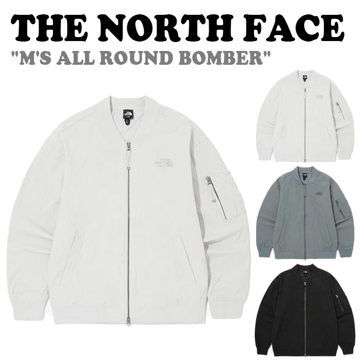 ノースフェイス ジャケット THE NORTH FACE メンズ M'S ALL ROUND BOMBER オール ラウンド ボンバー BLACK ブラック JADE ジェイド LIGHT GRAY ライトグレー NJ3BQ08A/B/C ウェア