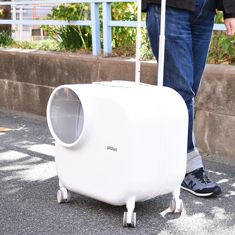 PIDAN 猫用 トラベルボックス (スマートペットトラベルボックス) 換気システム LEDライト付きキャリー キャリーケース キャリーバッグ キャリーカート ...