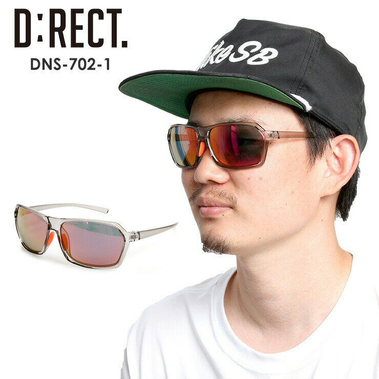 D:RECT ディレクト サングラス DNS-702-1 【CLEAR GRAY】 SMOKE/RED POLA 偏光 スポーツ タウンユース【モアスノー】