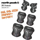 NORTH PEAK ノースピーク NP-2451 3PC Protector 3点セット スケートボード プロテクター セット スノーボード 【モアスノー】