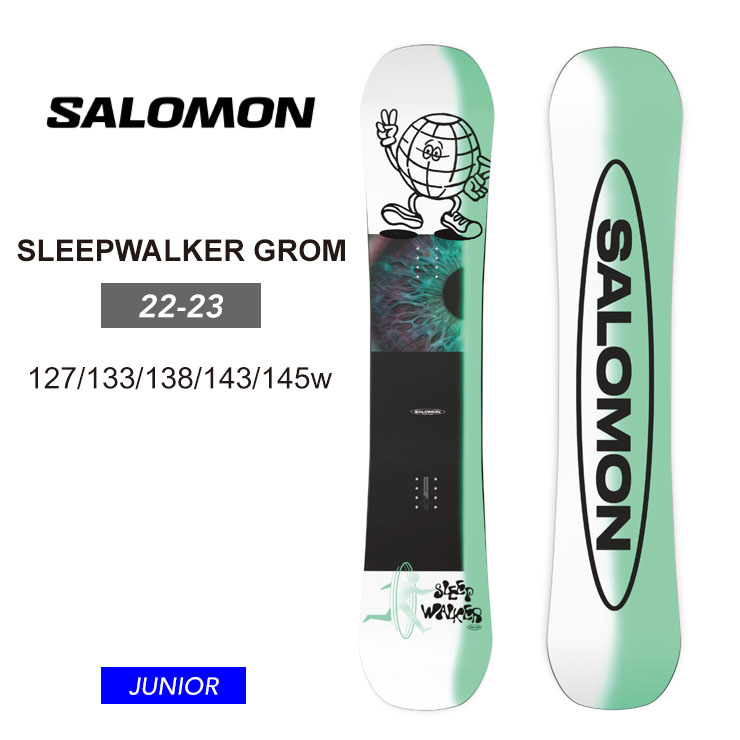 ★キッズ★22-23 SALOMON サロモン キッズ 板 SLEEPWALKER GROM 子供 キッズ ジュニア スノーボード 【モアスノー】