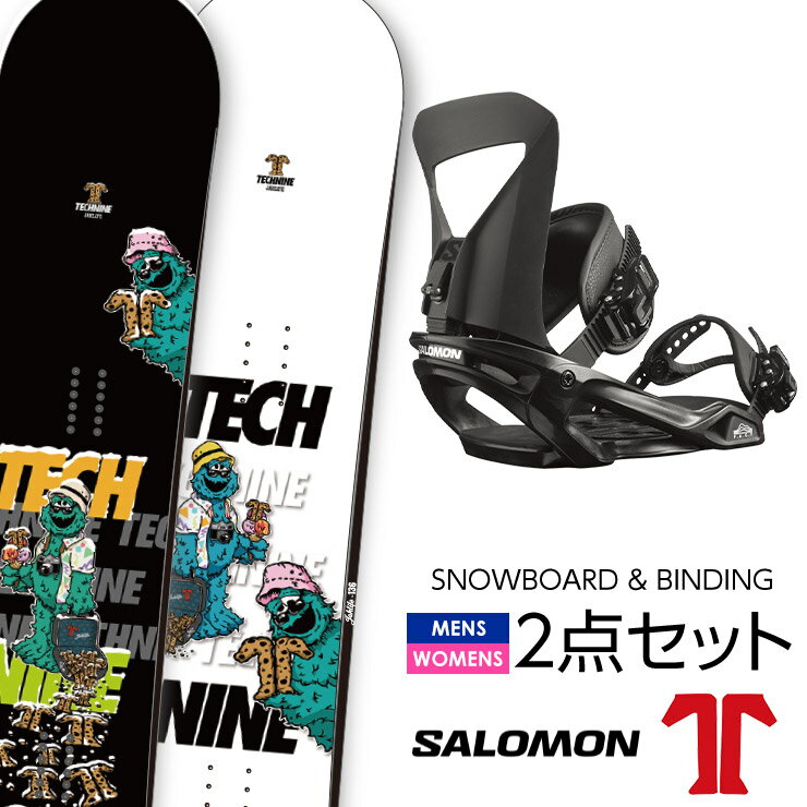 【15日まで使える最大2500円引きクーポン】取付無料 TECHNINE テックナイン JAHLIFE ジャーライフ スノーボード ＆ SALOMON PACT バインディング 2点セット 22-23 2023 メンズ ウーメンズ