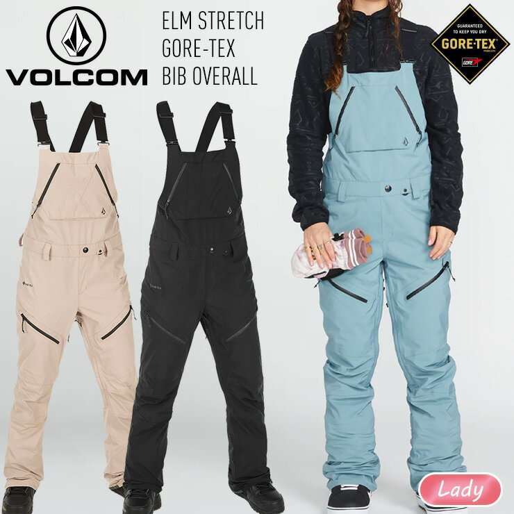 早期予約 正規品 22-23 VOLCOM ボルコム ELM STRETCH GORE BIB OVERRALL ゴアテックスビブパンツ スノボー スノーボード ウェア レディース スキーウェア 2023【モアスノー】