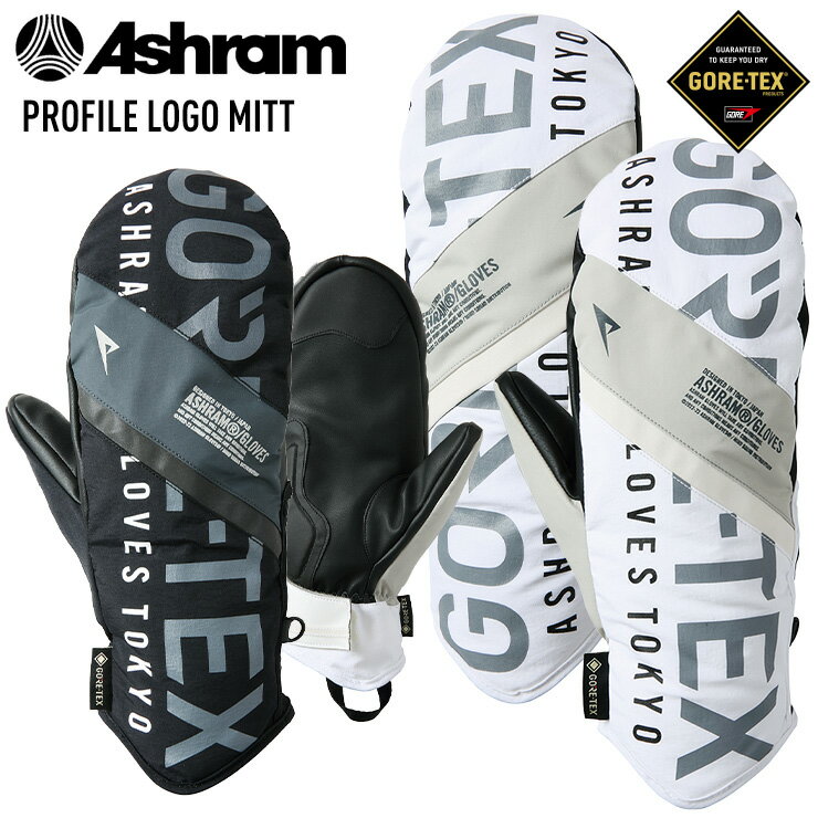 正規品 24-25 ASHRAM アシュラム PROFILE LOGO MITT プロファイルロゴミット スノーボードグローブ ミトン スキーグローブ グラトリ 【モアスノー】