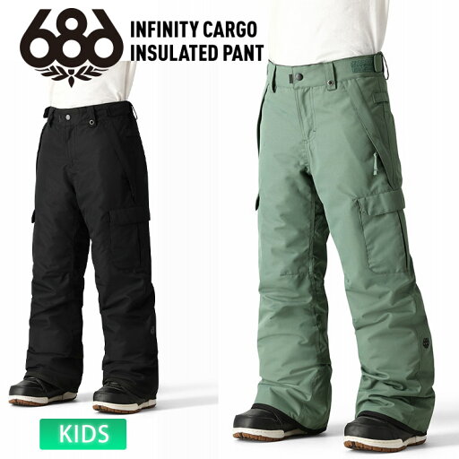 24-25 686 シックスエイトシックス スノーボードウェア キッズ INFINITY CARGO INSULATED PANT パンツ 24-25 686 シックスエイトシックス スノーボードウェア キッズ INFINITY CARGO INSULATED PANT パンツ