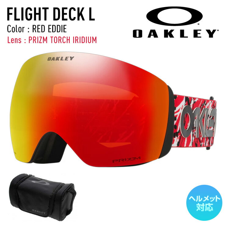 Rakuten - 2026 OAKLEY オークリー スノーボード スキー ゴーグル FLIGHT DECK L フライトデッキエル カラー: RED EDDIE レンズ: PRIZM TORCH IRIDIUM 【モアスノー】