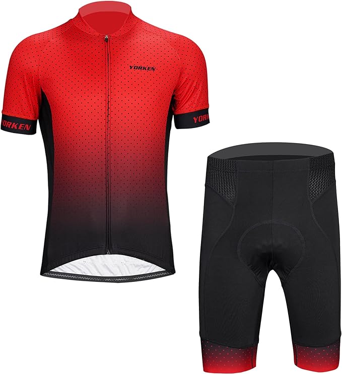 YORKEN サイクルジャージ パンツ 上下セット 半袖 メンズ YK-HP-006-SET