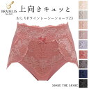 ＼最大1,000円OFFクーポン／【42％OFF】ブラデリス おしりPライン レーシー ショーツ 23 スタンダード ショーツ 綿混 深履き 補正 下着 ぽっこりお腹 押さえ 締め付けない 食い込まない インナー レディース 大きいサイズ