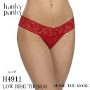 【レッド/ H4911】ハンキー パンキー hanky panky ローライズ タンガ シグニチャー レース ショーツ Tバック ソング パンツ レディース シ...