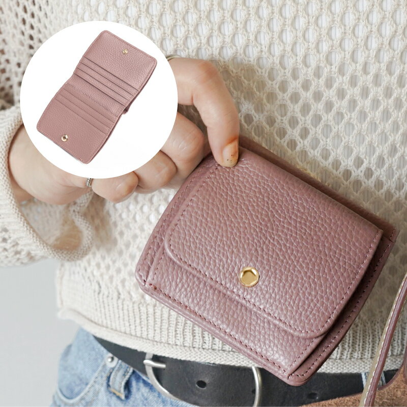 ピンク♡二つ折り財布 小銭入れ ケース PU さくらピンク 二つ折り財布 カードケース ピンク 小銭入れ 多機能