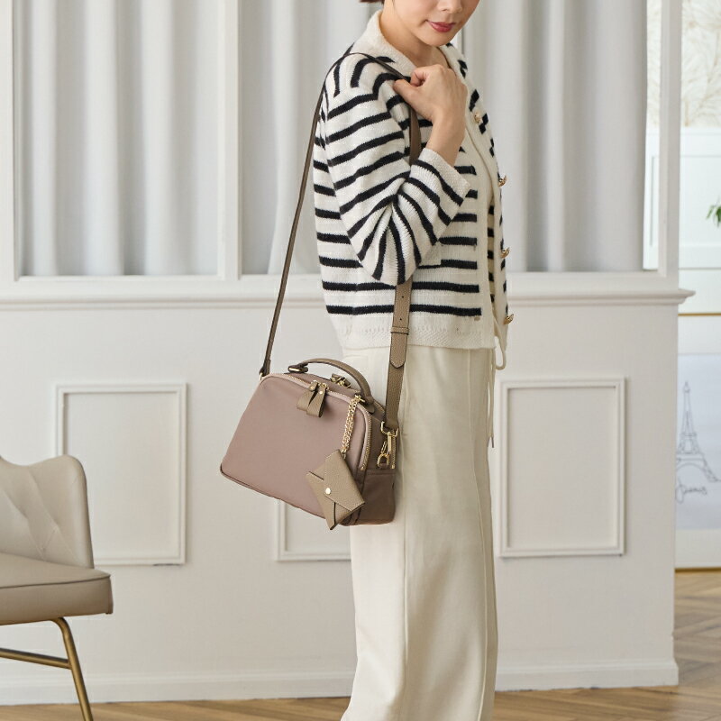 和装用バッグ ベージュとブラウン 和装用バッグ ベージュと