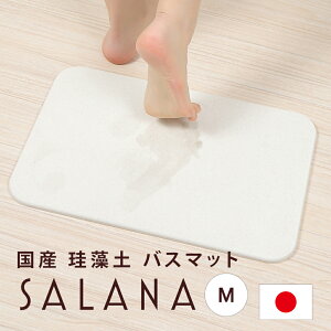 【安心の日本製】SALANA 珪藻土 バスマット 30cm×45cm ノンアスベスト 国産 珪藻土マット 足拭きマット 足ふきマット 調湿 速乾 抗菌 消臭 バーミキュライト アスベスト未使用 誕生日 新生活 結婚祝い 新築祝い プレゼント ギフト お祝い 内祝い