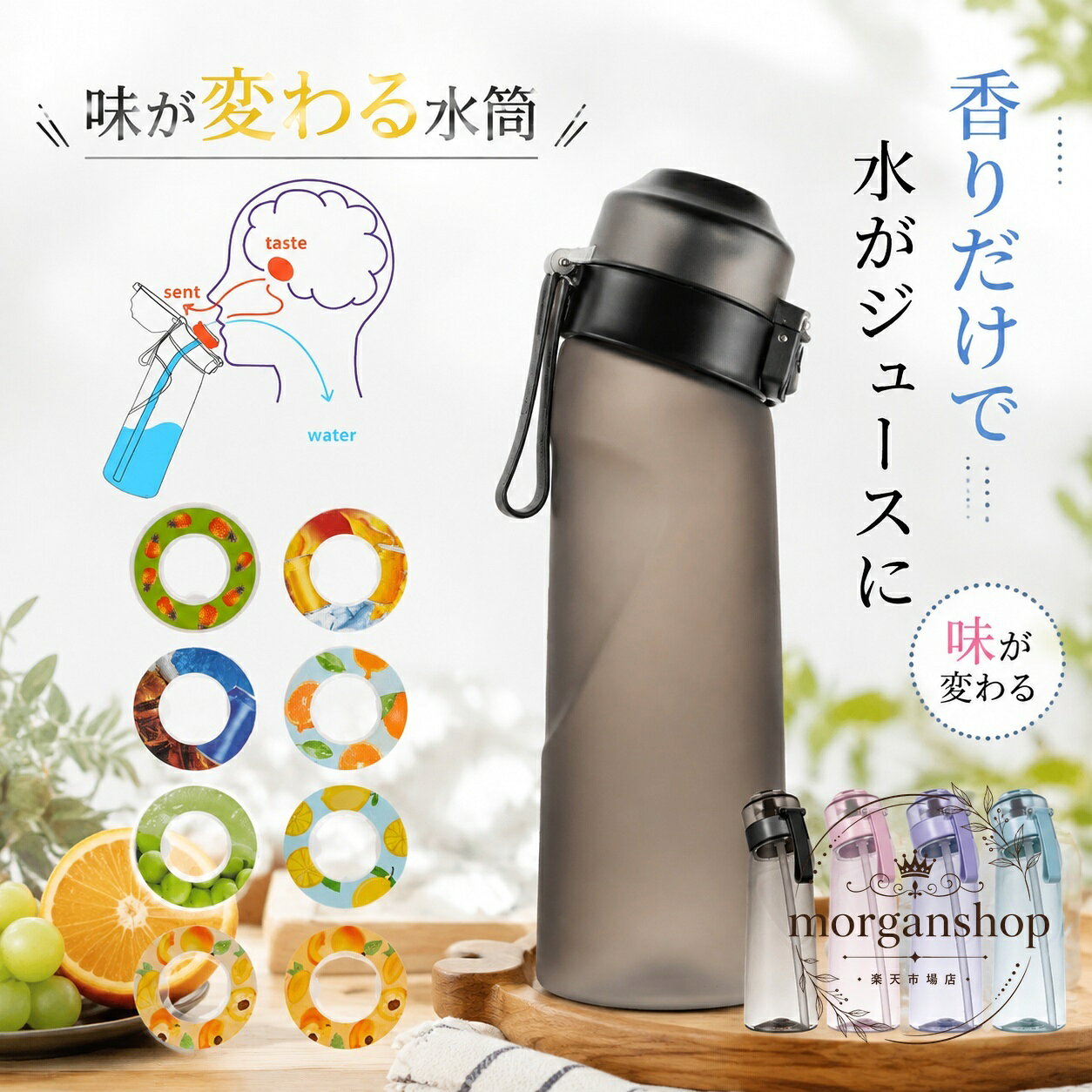 フルーツの香りを楽しみながら水分補給ができる、フレーバーカプセル付きの水筒です。商品特徴：食品グレード素材を使用し、広口設計でお手入れしやすい構造です。適用シーン：ジム、学校、オフィス、アウトドアなど、日常の持ち運びに便利です。仕様情報：容量は約650〜700ml、フリップトップとストロー付きの使いやすい設計です。フレーバーはランダム発送となります。使用・注意事項：入荷時期によりデザインの細部が変更される場合があります。香りの感じ方には個人差があります。フルーツの香りを楽しみながら水分補給ができる、フレーバーカプセル付きの水筒です。商品特徴：食品グレード素材を使用し、広口設計でお手入れしやすい構造です。適用シーン：ジム、学校、オフィス、アウトドアなど、日常の持ち運びに便利です。仕様情報：容量は約650〜700ml、フリップトップとストロー付きの使いやすい設計です。フレーバーはランダム発送となります。使用・注意事項：入荷時期によりデザインの細部が変更される場合があります。香りの感じ方には個人差があります。