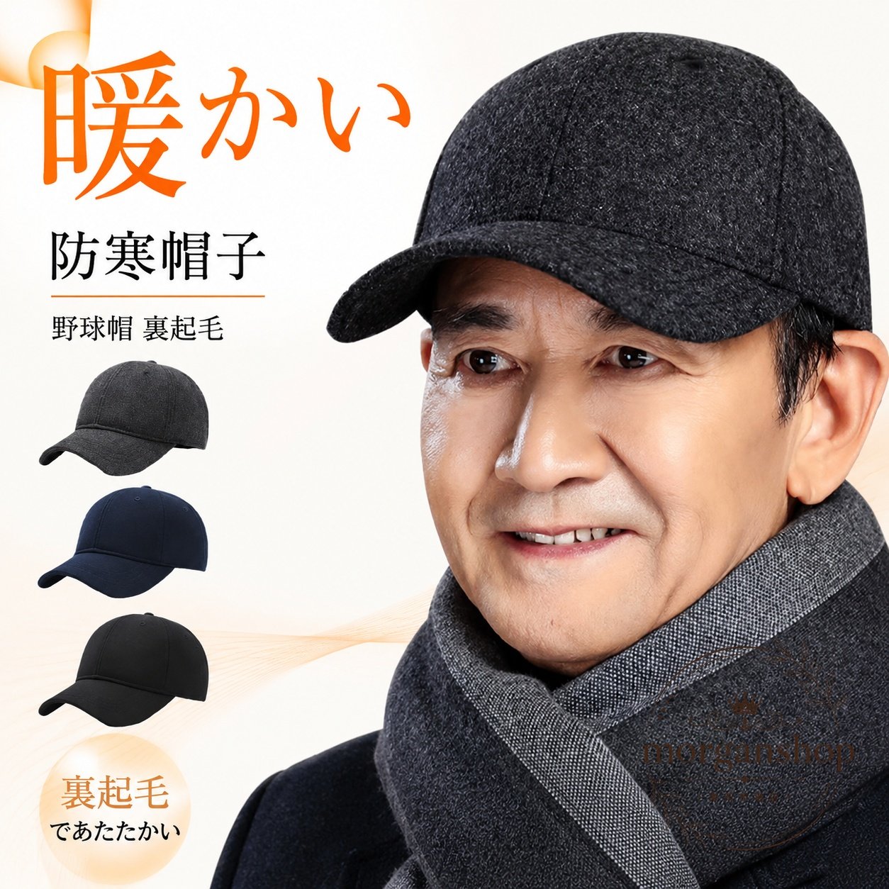 防寒帽子 メンズ 大きいサイズ 60-64cm XL 深め 裏起毛 フェルト サイズ調整 秋冬用 野球帽 ベースボールキャップ 無地 シンプル ブラック ネイビー グレー 登山 自転車 ゴルフ 釣りにも使える暖かいキャップ