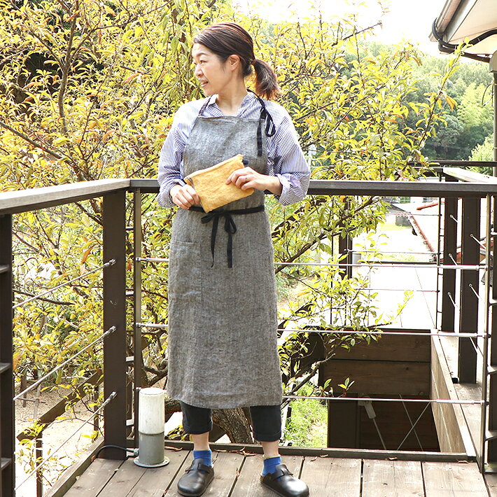 フルエプロン　マノン ムーングレイ Lino e Lina リーノエリーナ　男女兼用　ギフト　バレンタイン　ホワイトデー