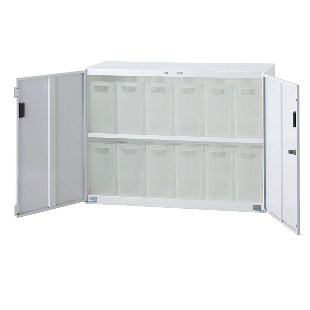 ナカバヤシ　セキュリティボックスインフロアケース　扉付きタイプ　ファイルボックス小12個タイプ　ホ..