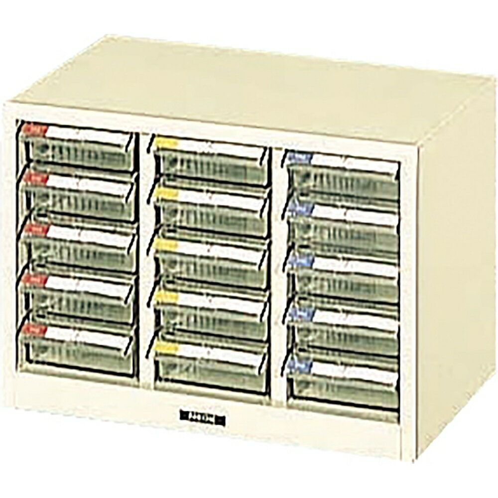 ナカバヤシ　ピックケース　浅5段×3列　アイボリー　PC-15