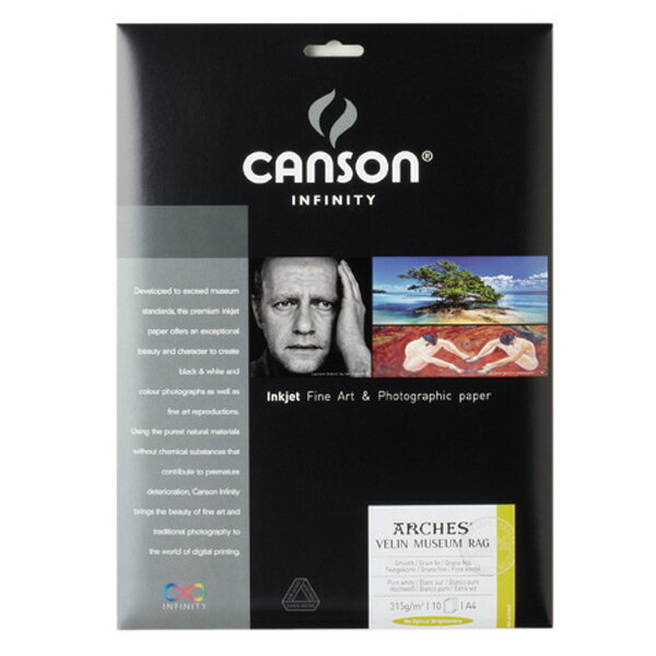 キャンソン インフィニティ 版画用紙ベース系インクジェット用紙 ベラン・ミュージアム・ラグ A4 25枚入