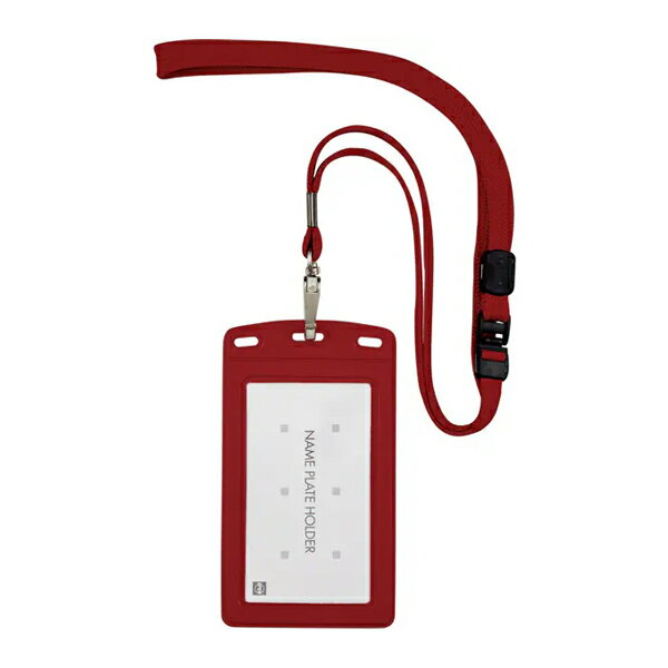 【まとめ買い】オープン工業　吊り下げ名札　フック式　レザー調　タテ名刺(中紙寸法：幅55×高さ90mm)..