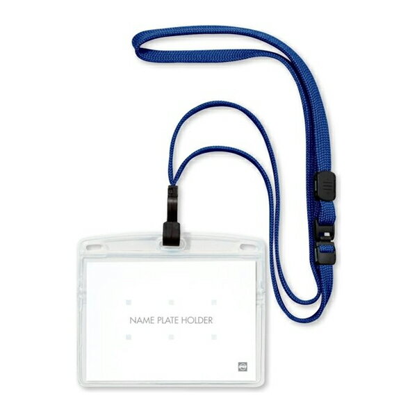 【まとめ買い】オープン工業　吊り下げ名札　フック式　ソフトヨコ特大(中紙寸法：幅97×高さ69mm)　青　10枚入り　2袋/6袋/10袋　NL-23-BU
