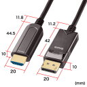 サンワサプライ　DisplayPort-HDMI変換光ファイバーケーブル(30m)　KC-DPHDFB300 3