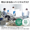 サンワサプライ パーソナルデスク(ホワイト/幅1200×奥行600mm) EWD-12060W [2]