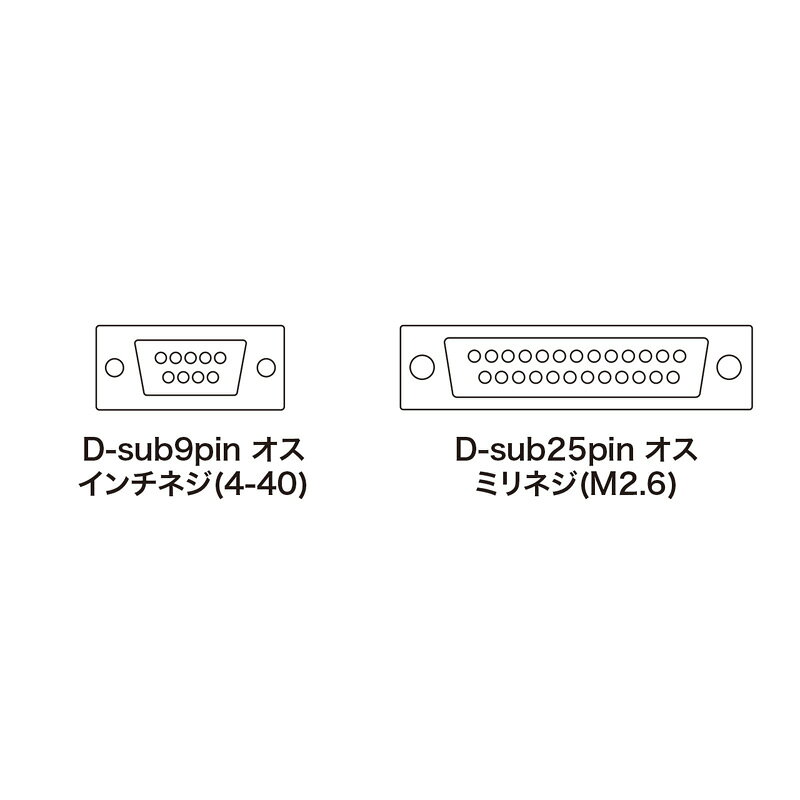 事務蔵のサンワサプライ　RS-232Cケーブル（モデム・TA・周辺機器・2m）　KRS-3102N｜アングル2
