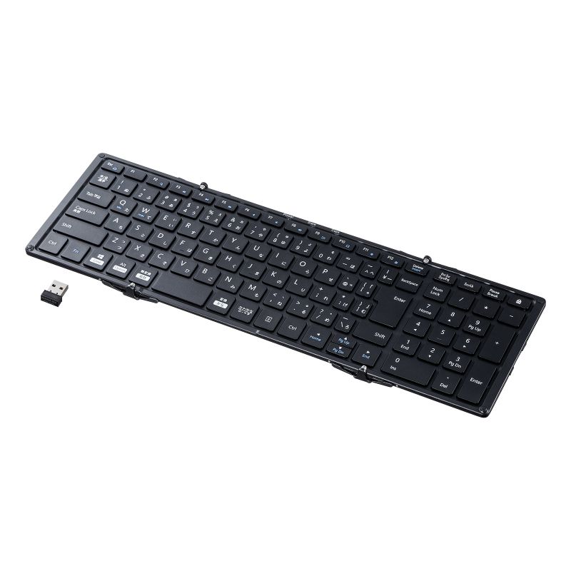 サンワサプライ　ワイヤレス折りたたみフルキーボード(ブラック)　SKB-WL35BK
