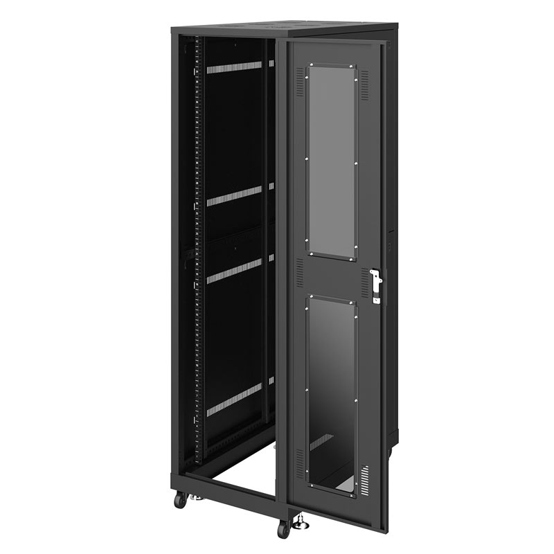 サンワサプライ 19インチサーバーラック(42U) ブラック/ライトグレー