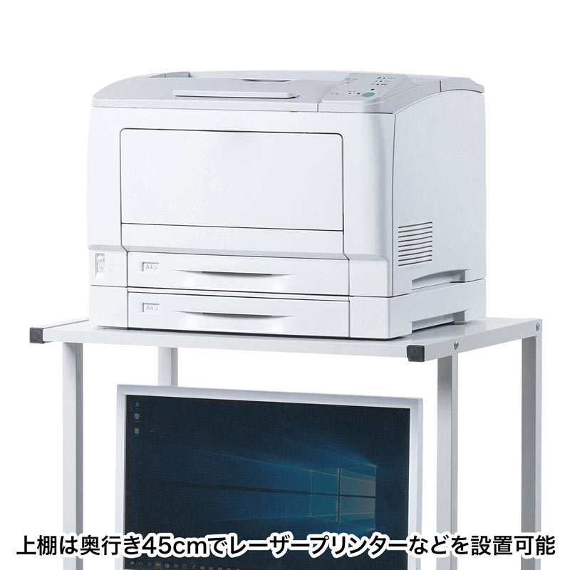 サンワサプライ パソコンラック(幅650×奥行605×高さ1200mm・キーボードスライダー付き) RAC-EC74 [3]