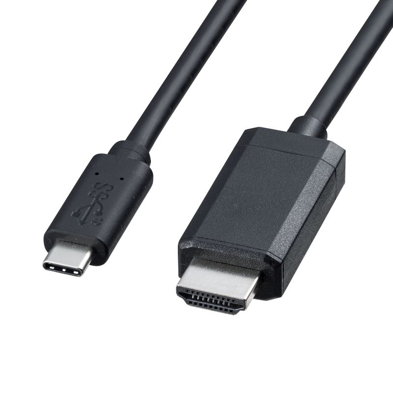 【カラー】ブラック 【コネクタ】USB Type-CオスーHDMI(HDMIタイプA)オス 【解像度】最大3840x2160(4K60Hz対応) 【ケーブル長さ】3m(コネクタ両端含む) 【ケーブル径】5.2mm 【規格】DisplayPo...