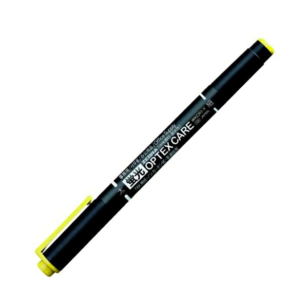 【まとめ買い】ゼブラ　蛍光ペン　蛍光オプテックスケア　細字丸芯+太字角芯　黄イ...