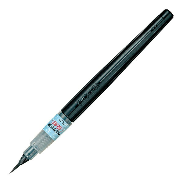 【穂先種類】極細 【穂先寸法】太さ2.4～2.8mm / 長さ9.0～11.0mm 【インク種類】水性染料(黒インク) 【材質(前軸・キャップ)】再生PP 【材質(後軸)】再生PE 【材質(穂先)】ナイロン繊維 【本体寸法】最大軸径φ13.0×全長175.0mm 【本体重量】15g 【個装寸法】40.0×15.0×230.0mm(ブリスターパック) 【個装重量】20.0g(ブリスターパック) 【カートリッジ品番】XFR-AD 【環境対応】グリーン購入法適合商品、エコ商品ねっと掲載 【特長】 　●宛名書きや写経など小さな文字書きに適した、なめらかな書き心地を実現した毛筆タイプの筆ペンです。 　●毛筆の最上級品であるイタチ毛などの天然毛を一切使わず、毛筆の書き心地を忠実に再現しました。 　　さらに弾力性や耐久性に優れ、本物の筆を越えた品質を実現しています。 　●インクジェットプリンターと同様の染料インキを採用することで、インクジェット紙の上でも、 　　滑らかな文字が表現できます。 　●インクはカートリッジ交換式なので、環境にやさしく経済的です。 ご注文・配送に関しての注意事項 　■こちらの商品はまとめ買い商品です。 ご注文の際は数量の選択お願いします。 　■当店在庫から、もしくはメーカーから取り寄せ後の出荷となります。 　■軒先渡しの商品のため到着後、お客様で開梱していただく必要があります。 　■運送会社の指定及び時間指定等は行えませんので予めご了承願います。 　■取り寄せ商品のため、お客様都合でのキャンセル・返品・交換は致しかねます。 　　ご注文時に商品仕様等をご確認のうえ、お間違いの無いよう注文お願い致します。 　■納期はメーカー在庫がある場合の目安です。在庫切れの場合は別途ご連絡いたします。 　■在庫切れや納期が予定より延びた場合によるキャンセルは承っております。