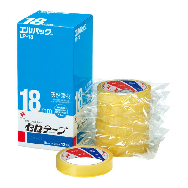【まとめ買い】ニチバン　セロテープ　大巻　エルパック　18mm×35m　12巻入　3箱/10箱　LP-18
