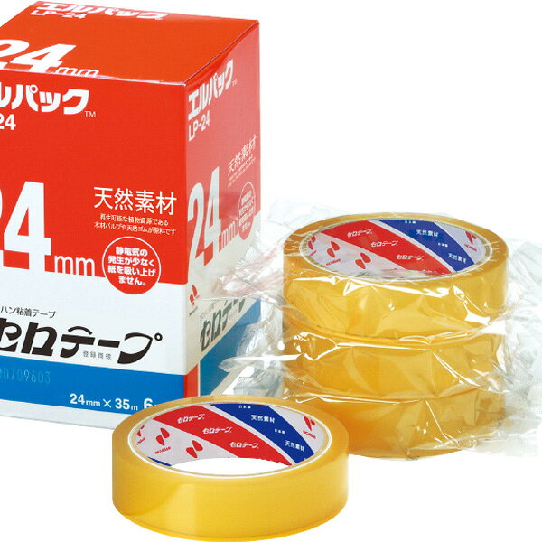 【まとめ買い】ニチバン　セロテープ　大巻　エルパック　24mm×35m　6巻入　3箱/10箱　LP-24