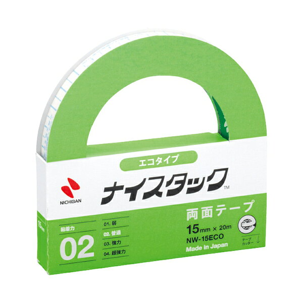 Rakuten - 【まとめ買い】ニチバン　両面テープ　ナイスタック　エコタイプ　大巻　15mm×20m　10個/30個/100個　NW-15ECO