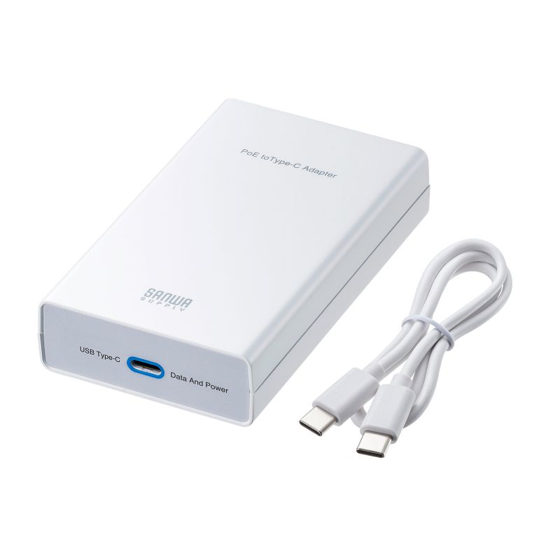 Rakuten - サンワサプライ　PoE-USB Type-C変換アダプタ(PD60W給電・ネットワーク通信対応)LAN-ADPOEC