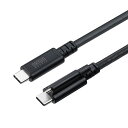 サンワサプライ USB 20Gbps Type-Cケーブル(シングルスクリューロック・240W・2m) KU-20GCCPESSL20(2)