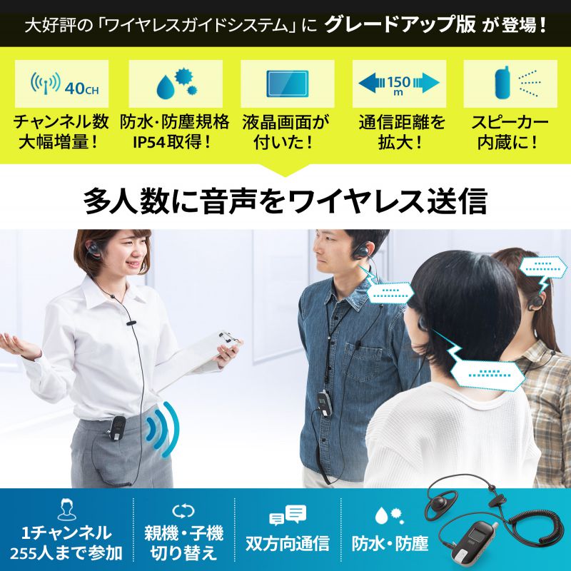 サンワサプライ　ワイヤレスガイドシステム　MM-WGS6