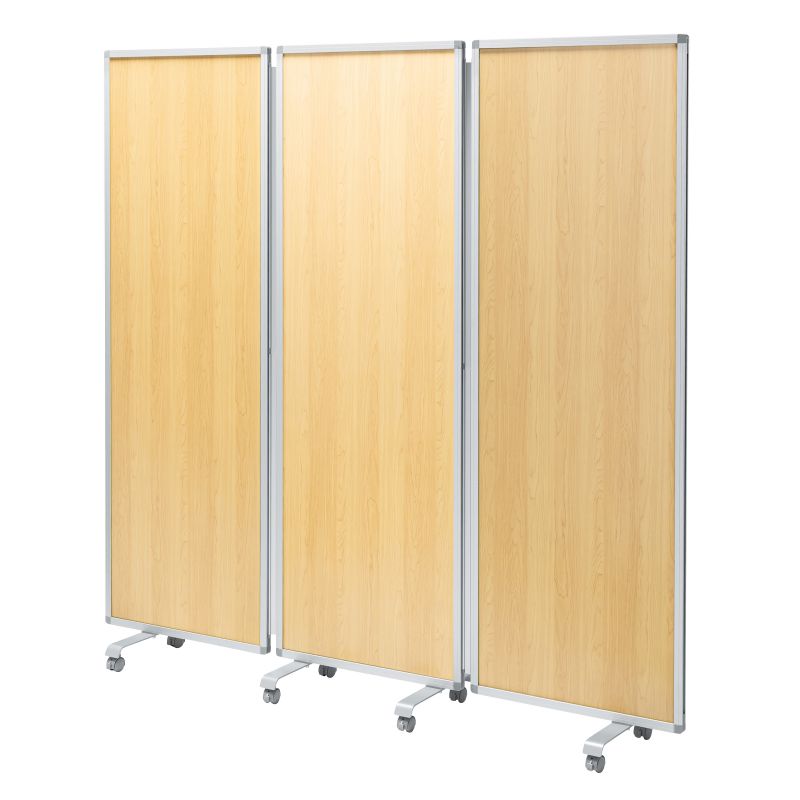 Rakuten - サンワサプライ　3連結パーティション(幅1800×高さ1800mm・クロスタイプ・木目タイプ)　SPT-W18063LM